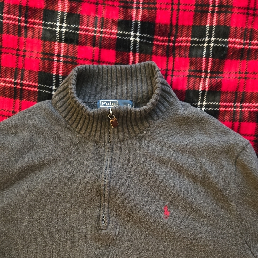 Polo by Ralph Lauren Gray Zip Up Sweater